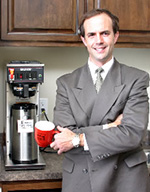 AB&T Bank President Bill Perry," We love having Toomer's Coffee everyday!"