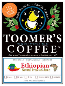 Ethiopian Sidamo - Fair Trade / Shanta Global - Sun Dried/Natural Process Coffee  - 12 oz.