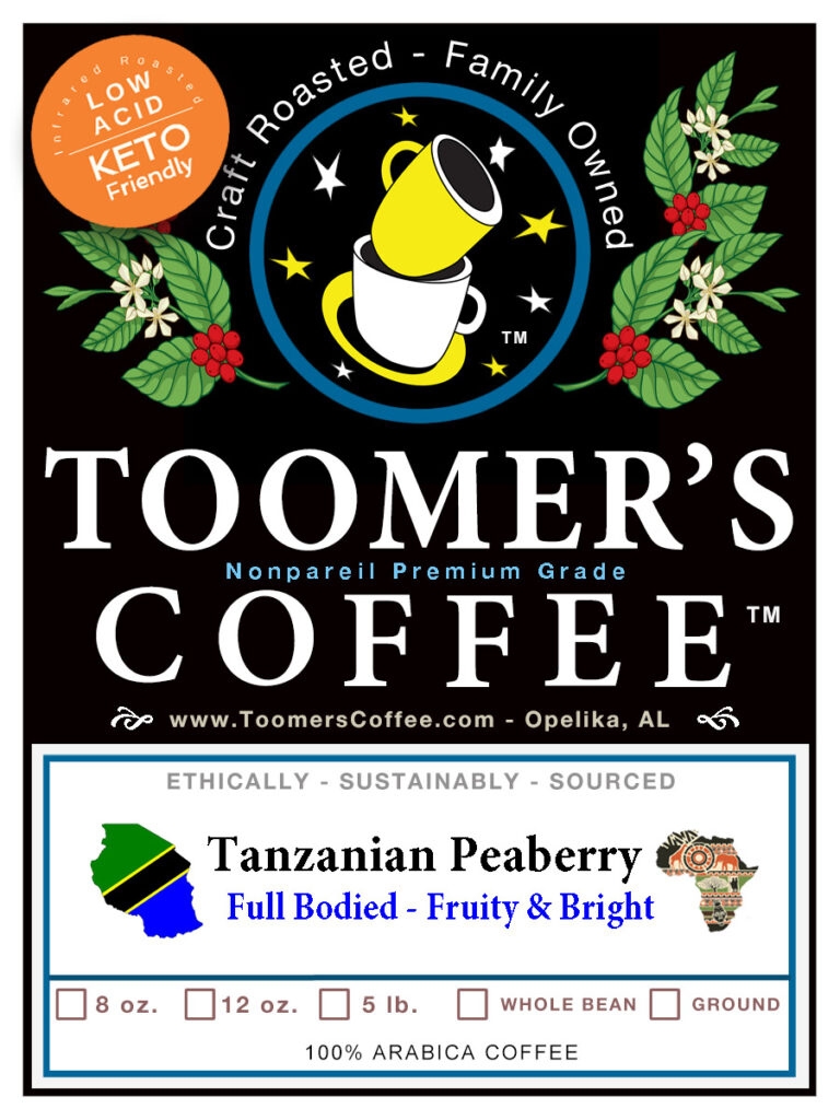 Tanzanian Peaberry Coffee - 12 oz.